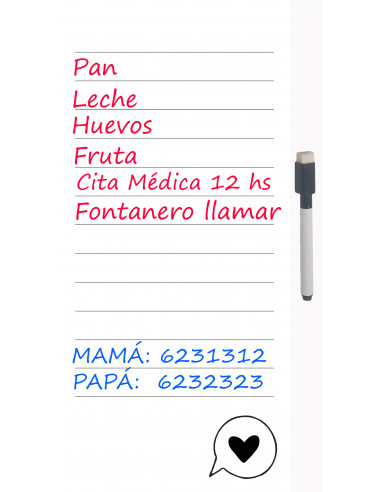 Notas magnéticas para nevera CORAZÓN